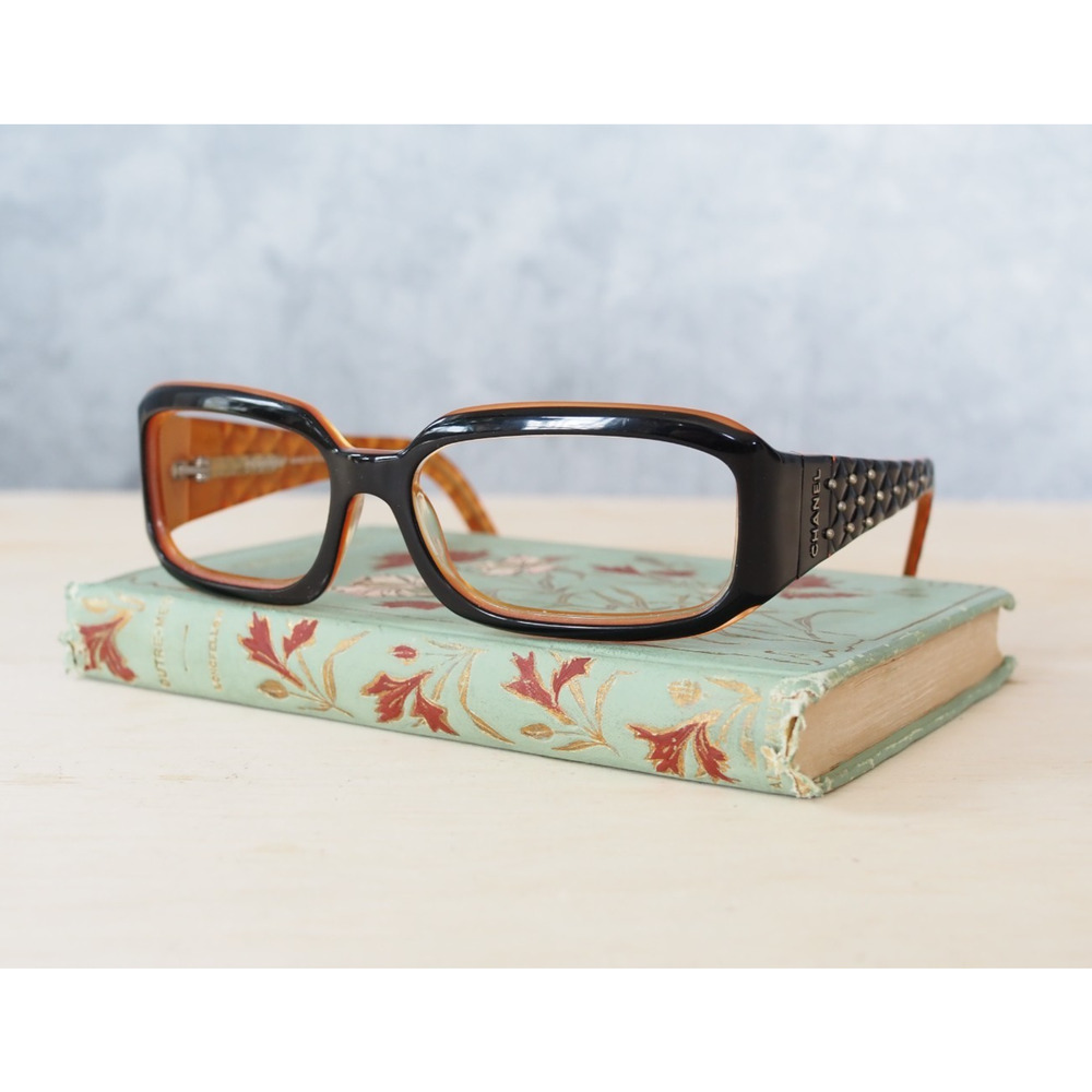 Vintage Chanel Eyeglass Quilted Made In Italy 5097 C. 839/11 Studded